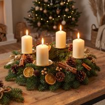 Itens Porta-velas dourado Ø10cm 4 peças
