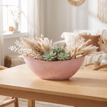 Itens Vaso decorativo para plantas rosa 34cm x 11cm A11cm