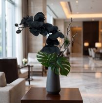 Itens Orquídea para decorar Preto 54cm