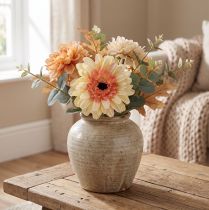Itens Flor artificial gérbera flor artificial damasco Ø11cm L50cm