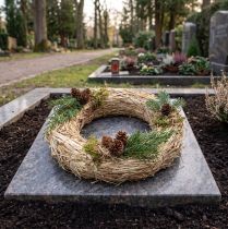 Itens Coroa de palha Ø18cm - 10 peças naturais - Coroa do Advento, coroa para túmulo, material para artesanato