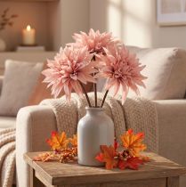 Itens Flores decorativas dália flor rosa artificial Ø15cm C28cm 3 un