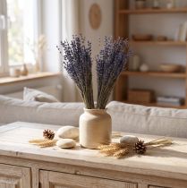 Itens Decoração de flores secas de lavanda natural 100g 40cm 100g × 2 unidades