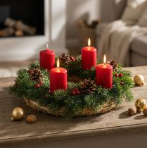 Itens Coroa de palha 20/4cm, conjunto de 10 - bases para coroas do Advento, Dia de Todos os Santos e decoração.