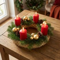 Itens Coroa de palha 25/4cm, 10 unidades - coroa natural para coroa do Advento, coroa de porta, decoração de mesa