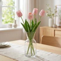 Itens Flor de haste rosa artificial de tulipa H67cm