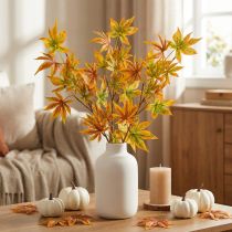 Itens Ramo artificial maple orange red deco branch decoração de outono 60cm