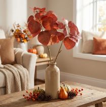 Itens Deco ramo deco folhas de sebo artificial folhas vermelhas 72cm