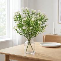 Itens Buquê de flores artificiais com plantas de gelo para decoração elegante.