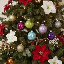 Itens Conjunto de enfeites de Natal, enfeites coloridos para árvore de Natal, 75 mm, 14 peças