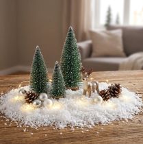 Itens Flocos de neve decorativos brancos decoração de inverno branco 2,8l