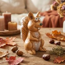 Itens Esquilo sentado em miniatura para decoração de outono, 10 cm