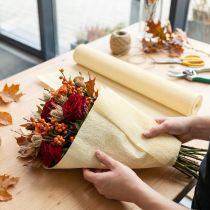 Itens Papel crepom para florista, cor champanhe, 50x250cm