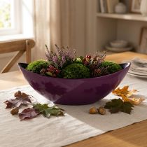 Itens Tigela decorativa para barco planta roxa 38,5 cm × 12,5 cm × 13 cm