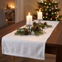 Itens Manta de neve tapete de neve em mica com glitter prateado 120×80cm