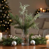 Itens Ramo de samambaia artificial decoração de samambaia glitter decoração de inverno 70cm