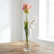 Itens Flor artificial, papagaio tulipa rosa, flor de primavera 63cm