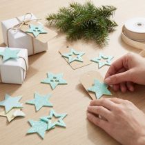 Itens Estrelas decorativas para artesanato Menta espuma auto-adesiva de borracha 4cm 36 unidades