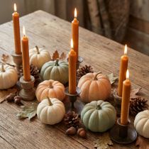 Itens Velas cônicas vela curta de cera caramelo 21x110mm 6 un