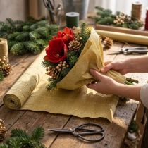 Itens Papel Crepom Florista Dourado 50x250cm