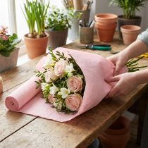 Itens Papel crepom para floristas, rosa, 50x250cm