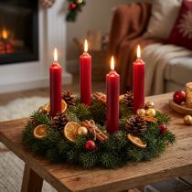 Itens Vela cônica vermelha sólida velas vermelho rubi 120mm/Ø21mm 6 un