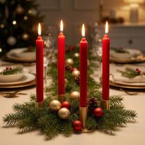 Itens Velas Cônicas Velas Curtas Vermelhas Decoração Natal Ø21/110mm 6 Pcs