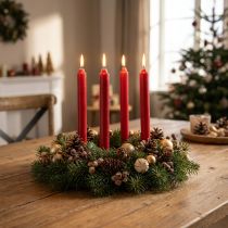 Itens Velas Cônicas Velas Vermelhas Decoração de Velas Natal Ø21/170mm 6 Pcs