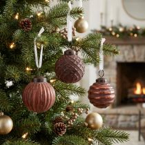 Itens Decorações para árvores de Natal decorações de Natal vintage vidro Ø5cm 9 unidades