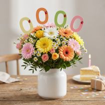 Itens Plugues numéricos aniversário 0 plugues de flores madeira 27,5cm 16 un