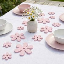 Itens Decoração dispersa flores de madeira decoração de mesa rosa verão Ø2–6cm 20 unidades