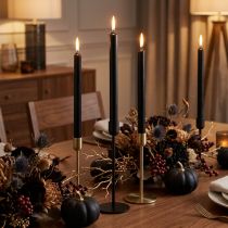 Itens Velas cônicas velas pretas decoração Ø21mm 170mm 6 un