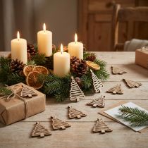 Itens Decoração dispersa árvore de Natal natural 3x4,5cm 72 unidades