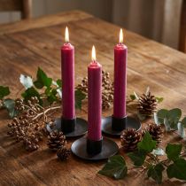 Itens Velas curtas velas de cera em Berry 21×110mm 6 un