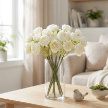 Itens Buquê de Ranúnculos Artificiais, Decoração Floral Duradoura para a Primavera, 32cm, 5 Peças