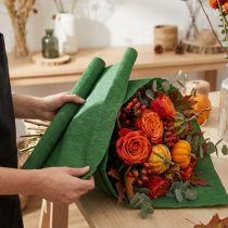 Itens Papel crepom florista verde escuro 50x250cm