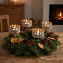 Itens Porta-velas para colar porta-velas antigo Ø7cm 4 peças