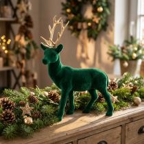 Itens Veado em pé deco figura decoração de mesa de ouro verde advento 27cm