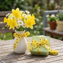 Itens Deco fita amarela primavera, fita com abelhas B15mm L20m
