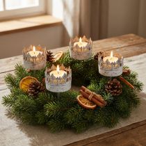 Itens Porta velas de metal para colar porta-velas coroa Ø5,5cm 4 peças