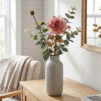 Itens Flor artificial dália flor rosa com botão H57cm