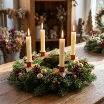 Itens Velas castiçal Advent star marrom Ø9.5cm 4uds