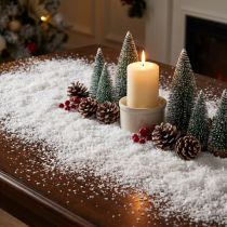 Itens Neve artificial decorativa em flocos, pó de neve branco, 200g
