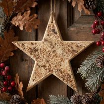 Itens Cabide decorativo decorativo de estrelas de madeira em madeira decorativa rústica Ø20cm