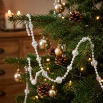 Itens Colar de pérolas, fita de pérolas, guirlanda de pérolas iridescentes 270 cm × 2 peças