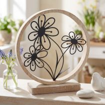Itens Flores de metal decoração de mesa madeira metal decoração de primavera Alt.19cm