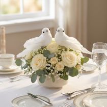 Itens Par de pombos com clipe decoração de casamento pombos decorativos 10cm 2 un