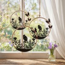 Itens Cabide decorativo metal preto bege branco mola Ø15cm 2 unidades