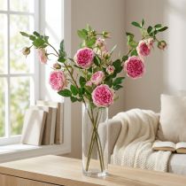 Itens Ramo de rosa rosas de seda ramo artificial rosas rosa creme 79cm
