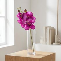 Itens Orquídea Artificial Phalaenopsis 4 flores Fúcsia 72cm